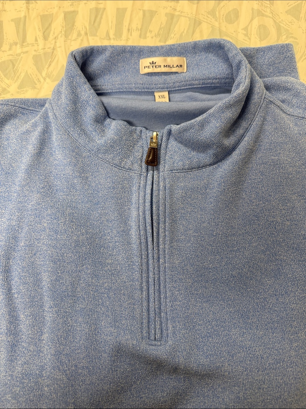 Peter Millar Light Blue Half-Zip Pullover Sweater